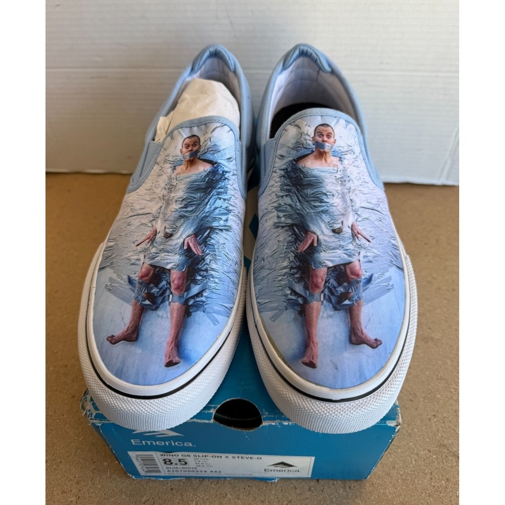 Mens Sz 8.5 Emerica Wino G6 Slip-on Steve-O Limited Edition
